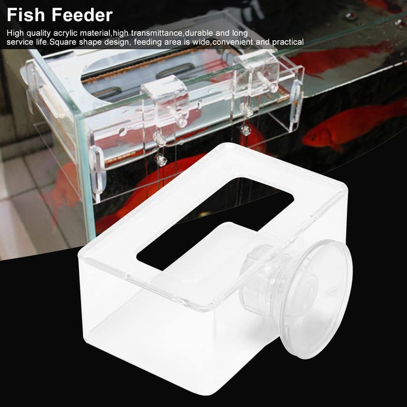 2PCS Fish Feeding Acrylic Floating Fish Food Feeding Ring Betta Goldfish Ring for Aquarium (S)